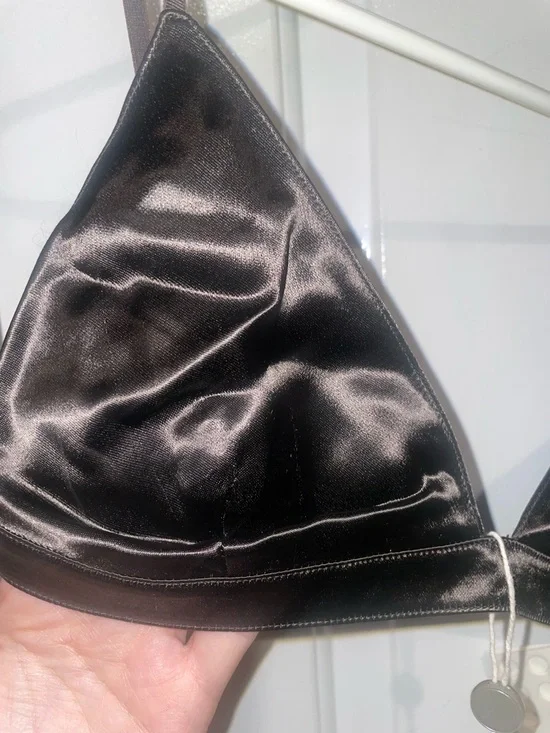 New! KHAITE Frida Satin Charmeuse Bra Top in Chocolate Brown 🤎 Small NWT! - Picture 14 of 16